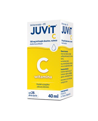  JUVIT C - 40 ml - cena, opinie, właściwości - 1016797- brak kartonowego opakowanai  